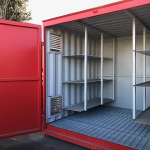 Buy adjustable heavy-duty three tier racking for rear of containers